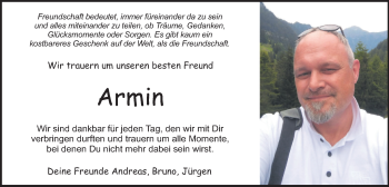 Traueranzeigen von Armin Feuchter Südwest Presse Trauer