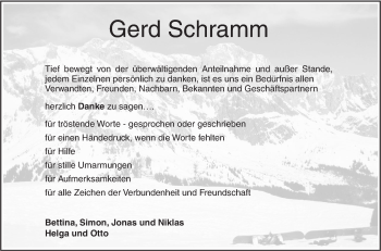 Traueranzeige von Gerd Schramm von Südwest Presse