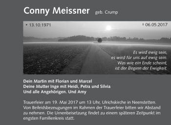 Traueranzeige von Conny Meissner von Südwest Presse