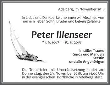 Traueranzeige von Peter Illenseer von NWZ Neue Württembergische Zeitung