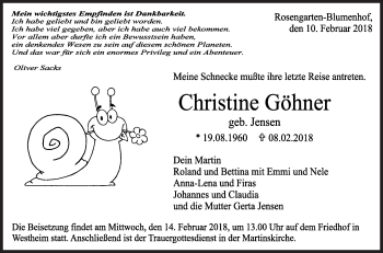 Traueranzeige von Christine Göhner von Haller Tagblatt