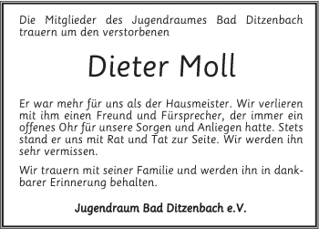 Traueranzeige von Dieter Moll von Geislinger Zeitung