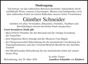 Traueranzeige von Günther Schneider von SÜDWEST PRESSE Ausgabe Ulm/Neu-Ulm