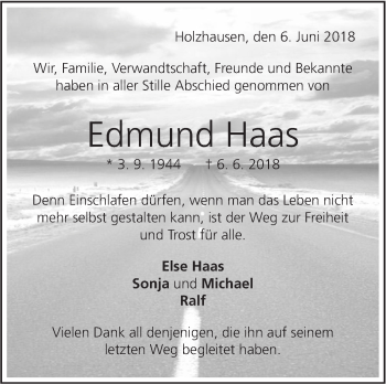 Traueranzeige von Edmund Haas von NWZ Neue Württembergische Zeitung