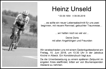 Traueranzeige von Heinz Unseld von SÜDWEST PRESSE Ausgabe Ulm/Neu-Ulm