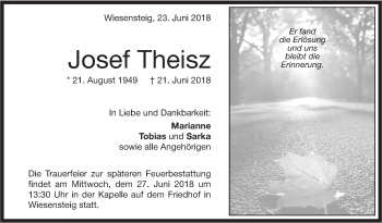 Traueranzeige von Josef Theisz von Geislinger Zeitung