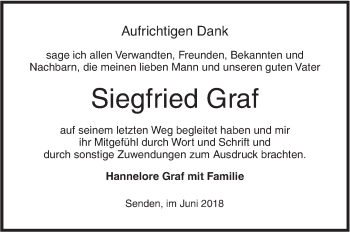 Traueranzeige von Siegfried Graf von SÜDWEST PRESSE Ausgabe Ulm/Neu-Ulm