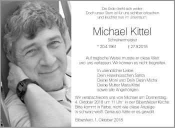 Traueranzeige von Michael Kittel von Haller Tagblatt