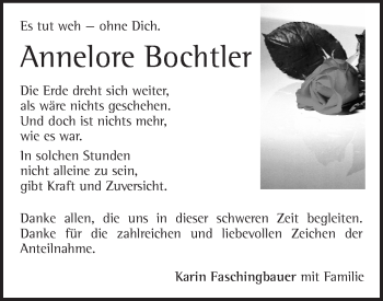 Traueranzeige von Annelore Bochtler von Geislinger Zeitung