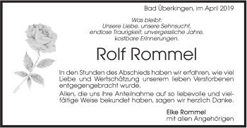 Traueranzeige von Ralf Rommel von Geislinger Zeitung