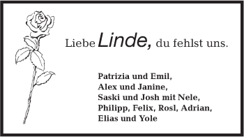 Traueranzeige von Linde  von Hohenloher Tagblatt
