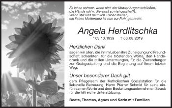 Traueranzeige von Angela Herdlitschka von Haller Tagblatt