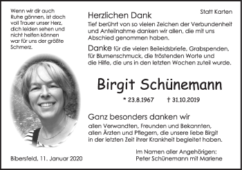 Traueranzeige von Birgit Schünemann von Haller Tagblatt