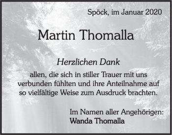 Traueranzeige von Martin Thomalla von Rundschau Gaildorf