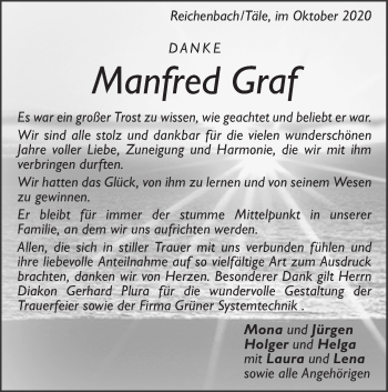 Traueranzeige von Manfred Graf von Geislinger Zeitung