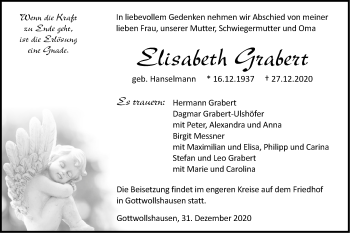 Traueranzeige von Elisabeth Grabert von Haller Tagblatt