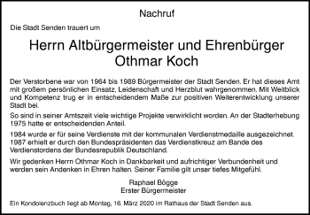 Traueranzeige von Othmar Koch von SÜDWEST PRESSE Ausgabe Ulm/Neu-Ulm