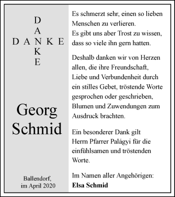 Traueranzeige von Georg Schmid von SÜDWEST PRESSE Ausgabe Ulm/Neu-Ulm