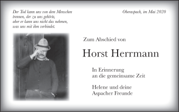 Traueranzeige von Horst Herrmann von Haller Tagblatt