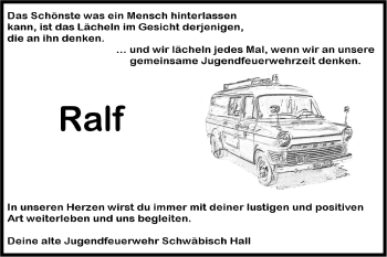 Traueranzeige von Ralf  von Haller Tagblatt