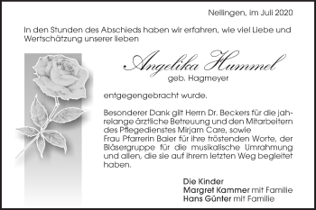 Traueranzeige von Angelika Hummel von Geislinger Zeitung