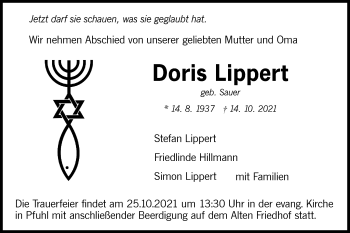 Traueranzeige von Doris Lippert von Rundschau Gaildorf