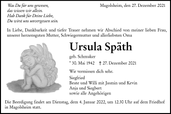 Traueranzeige von Ursula Späth von Metzinger-Uracher Volksblatt