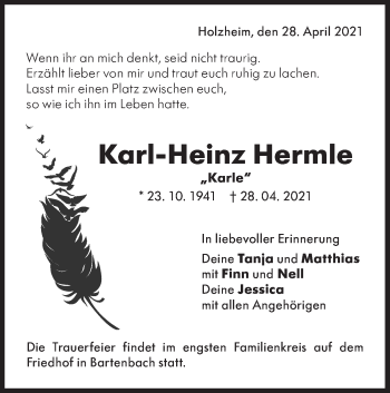 Traueranzeige von Karl-Heinz Hermle von NWZ Neue Württembergische Zeitung