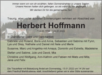 Traueranzeige von Herbert Hoffmann von Hohenloher Tagblatt