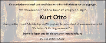 Traueranzeige von Kurt Otto von Ehinger Tagblatt