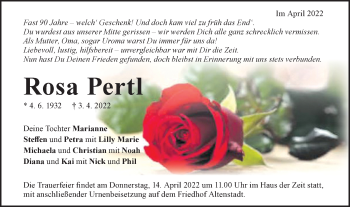 Traueranzeige von Rosa Pertl von Geislinger Zeitung