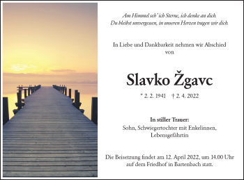 Traueranzeige von Slavko Zgavc von NWZ Neue Württembergische Zeitung