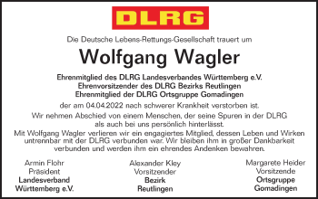 Traueranzeige von Wolfgang Wagler von Alb-Bote/Metzinger-Uracher Volksblatt