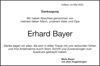 Traueranzeige von Erhard Bayer von Metzinger-Uracher Volksblatt