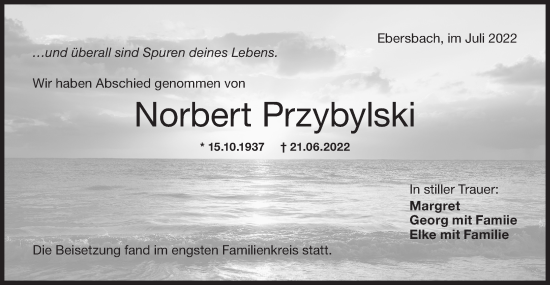 Traueranzeige von Norbert Przybylski von NWZ Neue Württembergische Zeitung