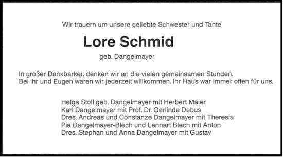 Traueranzeige von Lore Schmid von NWZ Neue Württembergische Zeitung