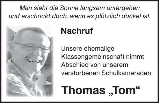 Traueranzeige von Thomas Schiller von Alb-Bote/Metzinger-Uracher Volksblatt