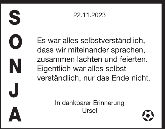 Traueranzeige von Sonja Suteau von Alb-Bote/Metzinger-Uracher Volksblatt