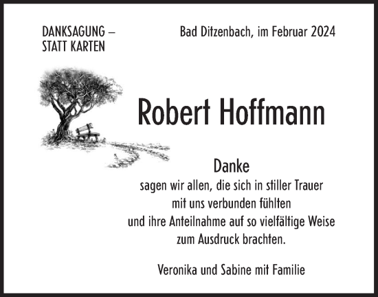 Traueranzeige von Robert Hoffmann von Geislinger Zeitung