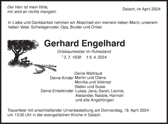 Traueranzeige von Gerhard Engelhard von NWZ Neue Württembergische Zeitung