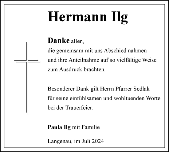 Traueranzeige von Hermann Ilg von SÜDWEST PRESSE Ausgabe Ulm/Neu-Ulm