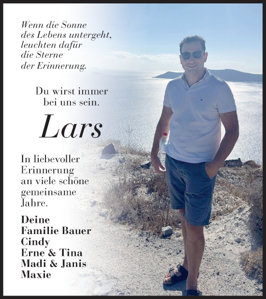 Traueranzeige von Lars Bauer von Haller Tagblatt